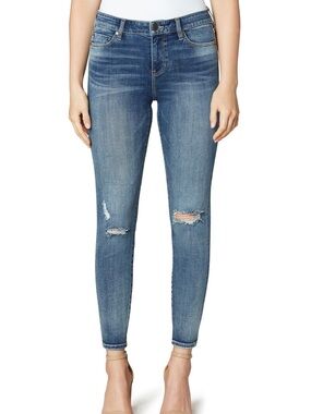 Liverpool Los Angeles The Ankle Skinny Distressed Jeans Petite 0/25 Medium Wash